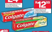 Colgate Regular, Gel Or Herbal Toothpaste-100ml Each