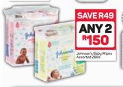 Johnson's Baby Wipes-2x288's