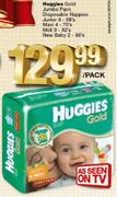 Huggies Gold Jumbo Pack Disposable Nappies New Baby 2 -82's Per Pack