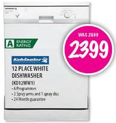 Kelvinator 12 Place White Dishwasher