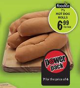 Foodco Hot Dog Rolls-7's Per Pack