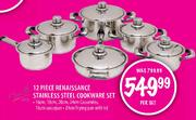12 Piece Renaissance Stainless Steel Cookware Set