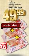 Johnson's Scented/Unscented Baby Wipes-3*80