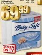 18 Baby Soft 2-Ply Toilet Rolls