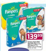 Pampers Active Baby New Baby Midi 3-82's Per Pack
