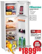 Hisense Fridge/Freezer-220ltr