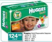 Huggies Gold Disposable Nappies Junior 5-44's Per Pack
