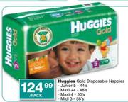 Huggies Gold Disposable Nappies Maxi +4-48's Per Pack
