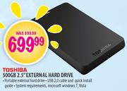 Toshiba 500GB 2.5" External Hard Drive