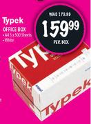 Typek Office Box A4 5 x 500 Sheets-Per Box