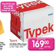 Typek A4 White Office Paper-500 x 5 reams per box