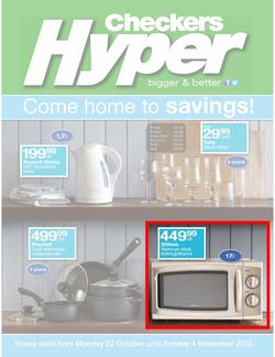 Checkers Hyper Western Cape : Come Home to Savings (22 Oct - 4 Nov), page 1