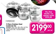Kenwood 11 Piece Stainless Steel Cookware Set