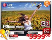 LG 42" (107cm) LED Full HD 3D TV
