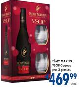 Remy Martin VSOP Cognac 750ml Plus 2 Glasses