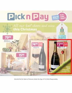 Pick n Pay : All our best cheese & wine this Christmas (19 Nov - 2 Dec), page 1