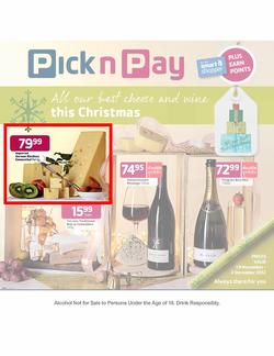 Pick n Pay : All our best cheese & wine this Christmas (19 Nov - 2 Dec), page 1