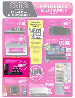 Game : Appliances & Electronics Guide (22 Nov - 28 Nov), page 1