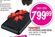 Toshiba 1TB External Hard Drive