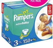 Pampers Active Baby Maxi Plus 120's Per Pack