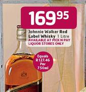 Johnnie Walker Red Label Whisky-1Ltr