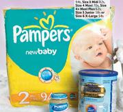 Pampers Active Baby Nappies Jumbo Pack Size 4 Maxi-70's/Size 4+ Maxi Plus-62's-Each