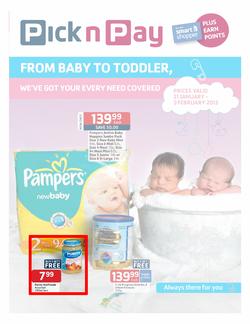 Pick n Pay : From Baby to Toddler (21 Jan - 3 Feb 2013), page 1