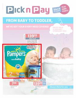 Pick n Pay : From Baby to Toddler (21 Jan - 3 Feb 2013), page 1