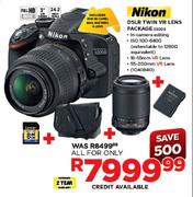 Nikon Dslr Twin VR Lens Package-D3200