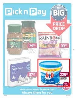 Pick n Pay Eastern Cape : The Big Price Drop (22 Jan - 3 Feb 2013), page 1