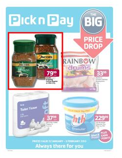 Pick n Pay Gauteng : The Big Price Drop (22 Jan - 3 Feb 2013), page 1