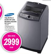 Samsung Metallic Silver Top Load Washing Machine-13kg(WA13V9LIP)