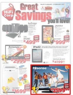 HiFi Corp : Great Savings You'll Love (31 Jan - 3 Feb 2013), page 1