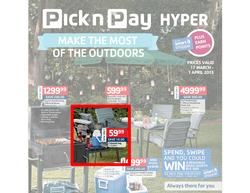 Pick n Pay Hyper : Make the most of the outdoors (17 Mar - 1 Apr 2013), page 1