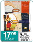 Spekko Long Grain/Americano Parboiled Rice-2kg Each