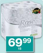 Dinu Rose Collection Dubbellaag Toiletrolle Verskeidenheid-18's