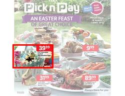 Pick n Pay : An Easter feast of great choice (18 Mar - 1 Apr 2013), page 1
