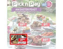 Pick n Pay : An Easter feast of great choice (18 Mar - 1 Apr 2013), page 1
