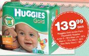 Huggies Gold Jumbo Pack Disposable Nappies Maxi 4-70's/Midi 3-82's/New Baby Size 2-88's Per Pack