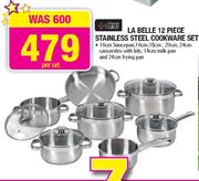Always Home La Belle 12 Piece Stainless Steel Cookware Set-Per Set