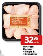 Pnp Fresh Chicken 4 Thighs & 4 Drumsticks-Per Kg