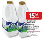 Douglasdale Fresh Milk Assorted-2ltr Each