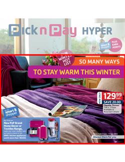 Pick n Pay Hyper : Stay warm this winter (2 Jun - 17 Jun 2013), page 1