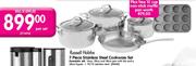 Russell Hobbs 7 Piece Stainless Steel Cookware-Per Set