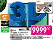 LG 47"(119cm) 3D Full HD Led Tv + 3D Cinema Starter Pack-Per Bundle