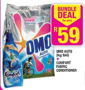 Omo Auto 2kg Bag + Comfort Fabric Conditioner