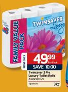 Twinsaver 2 Ply Luxury Toilet Rolls Assorted-12's Per Pack