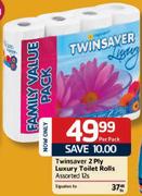 Twinsaver 2 Ply Luxury Toilet Rolls-12's PerPack 