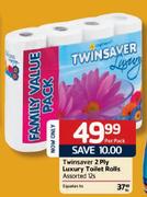 Twinsaver 2 Ply Luxury Toilet Rolls-12's perPack