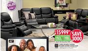 3 Piece Atlanta 5 Action Recliner Leather Lounge Suite